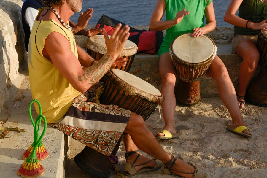 drumming-on-beach