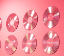 pink-records-on-wall