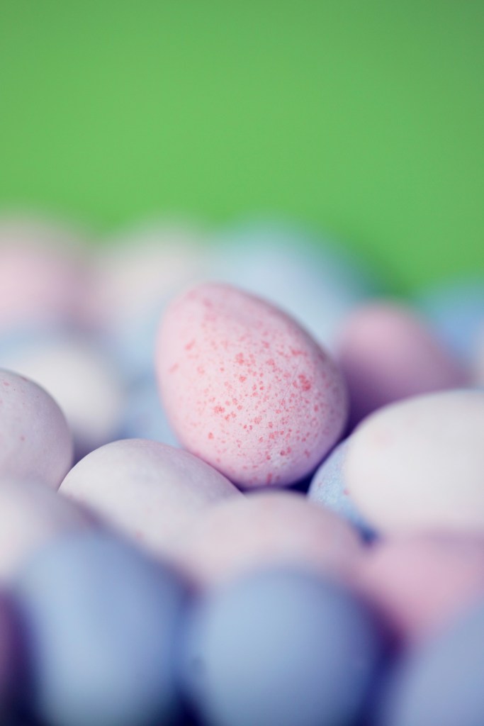 Easter-egg-on-pile-green-background